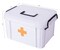 White Empty Medical Box for Home Emergency Supplies, Travel, Car, and Dorms – Compact First Aid Box with Handle, Detachable Tray and Locking Lid – Medical Organizer and First Aid Kit Storage